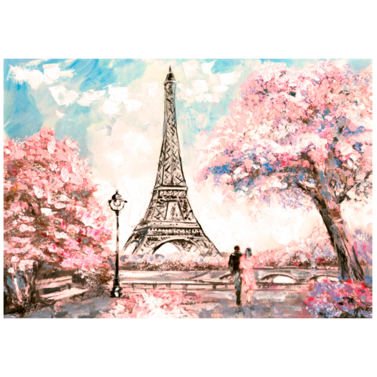 Картина на холсте "Весенний Париж" 57х40 см, HE-102-406