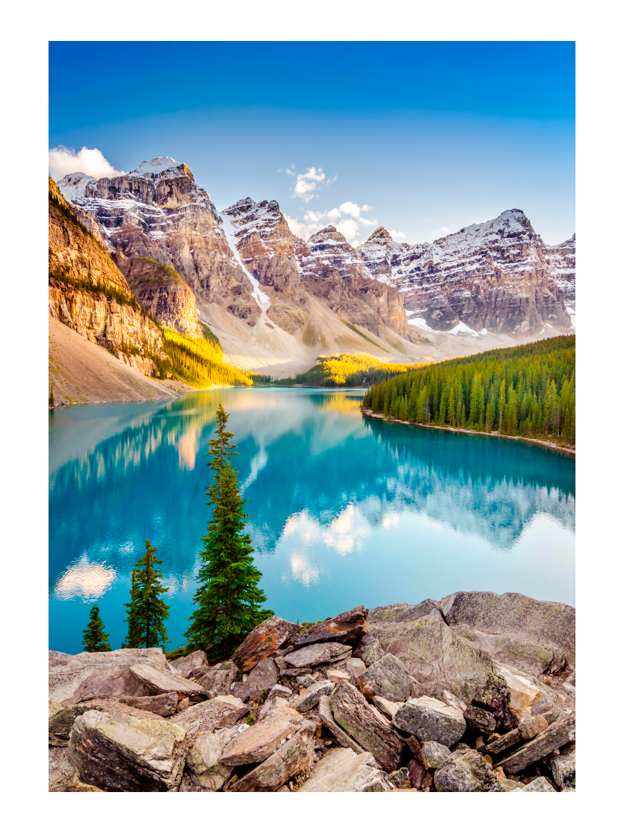 Картина на холсте 40x57 см "Горное озеро", ПринтДекор, PR-PH-176