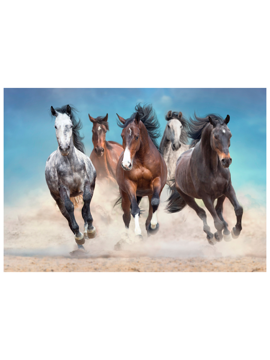 Картина на холсте 57x40 см "Табун лошадей", ПринтДекор, PR-PH-202