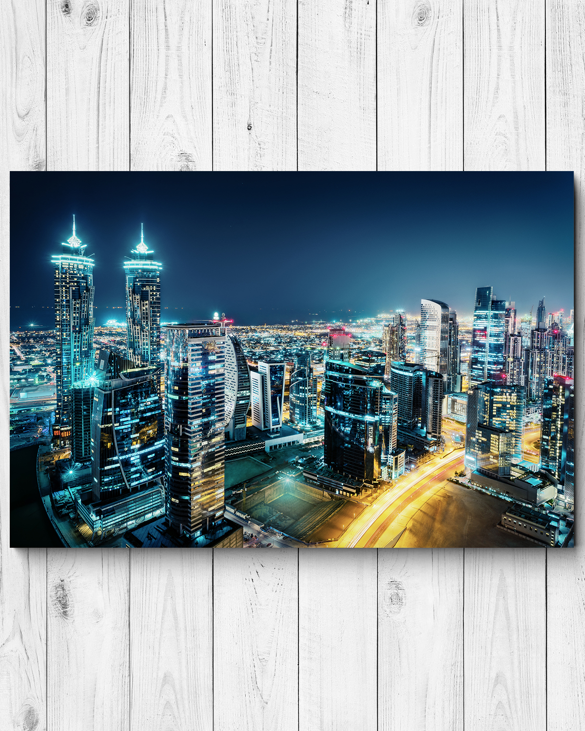 Картина на холсте 90x60 см "Ночной город", ПринтДекор, PR-PH-278