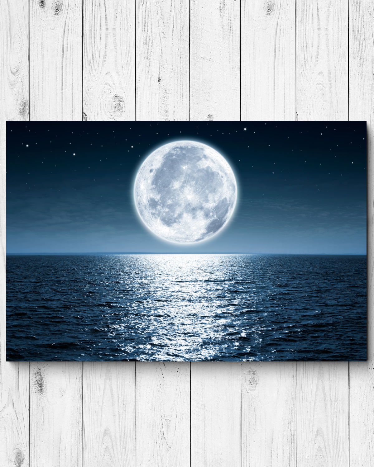 Картина на холсте 90x60 см, "Лунная дорожка", ПринтДекор, PR-PH-256